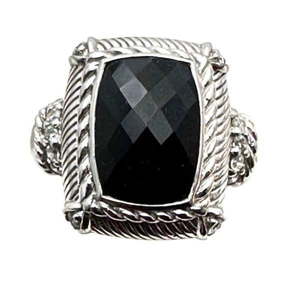Judith Ripka Jewelry - Judith Ripka Womens Ring Sterling Silver Black Onyx Size 9